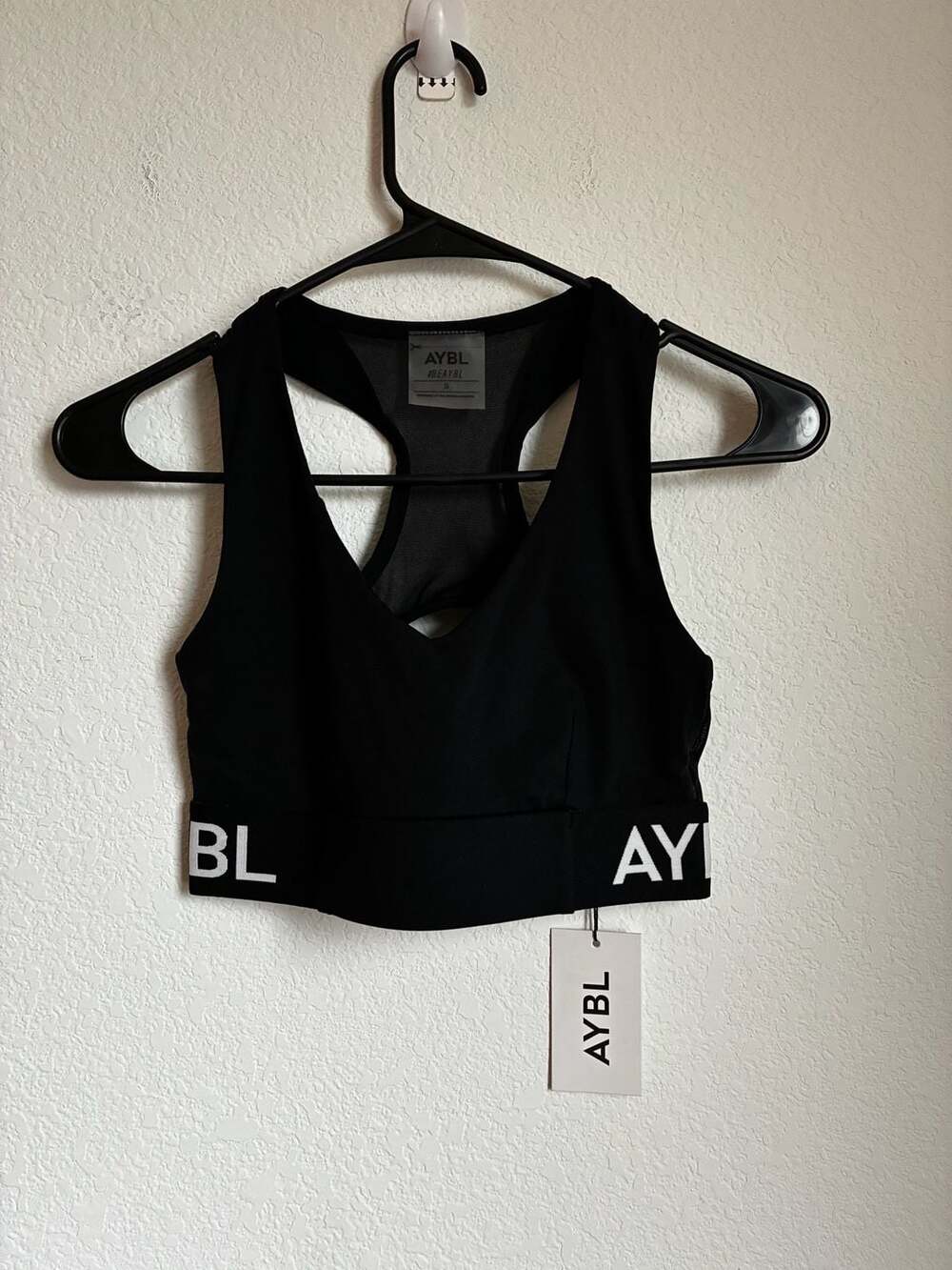 AYBL Training Sports Bra in Black, Size Small